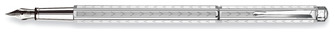 Stylo plume Caran d'Ache, série Ecridor Chevron Rodhium