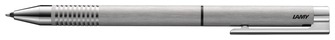 Stylo multifonction Lamy, série Twinpen Logo Acier brossé