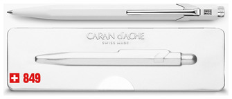 Stylo bille Caran d'Ache, série Office line  849 Blanc Popline