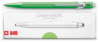 Stylo bille Caran d'Ache, série Office line  849 Vert fluo Popline