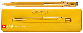 Stylo bille Caran d'Ache, série 849 Goldbar Doré