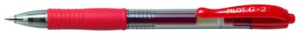 Stylo encre gel Pilot, série G2 Encre Rouge
