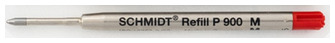 Recharge stylo Schmidt, série Ball Refill Encre rouge (P900)