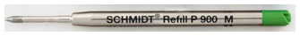 Recharge stylo Schmidt, série Ball Refill Encre verte (P900)