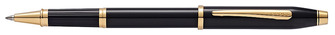 Stylo bille roulante Cross, série Century II Noir laqué Gt