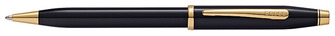 Stylo bille Cross, série Century II Noir laqué Gt