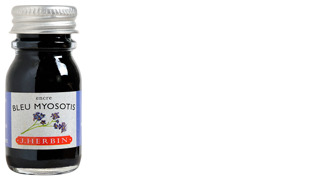 Bouteille d'encre J.Herbin , série La Perle des Encres  Encre bleu (Myosotis) (10 ml)