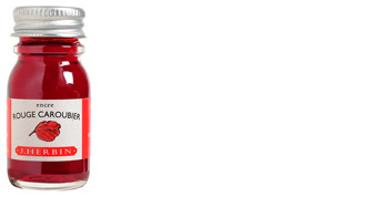 Bouteille d'encre J.Herbin , série La Perle des Encres Encre rouge (Caroubier) (10 ml)