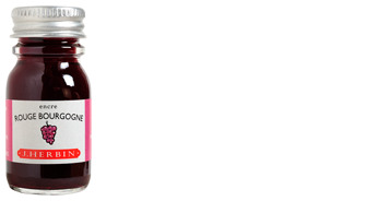 Bouteille d'encre J.Herbin , série La Perle des Encres Encre rouge (Rouge Bourgogne) (10 ml)