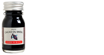 Bouteille d'encre J.Herbin , série La Perle des Encres Encre brune (Cacao du brésil) (10 ml)