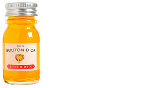 Bouteille d'encre J.Herbin , série La Perle des Encres Encre jaune (Bouton d'or) (10 ml)