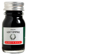 Bouteille d'encre J.Herbin , série La Perle des Encre Encre verte(Vert empire) (10 ml)