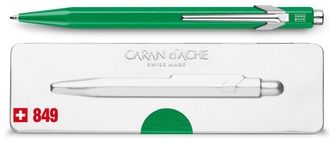 Stylo bille Caran d'Ache, série 849 Popline Metal-X Vert