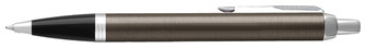 Stylo bille Parker, série IM Gris foncé CT (Dark Espresso Lacquer)