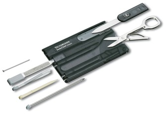 Carte multifonction Victorinox, série SwissCards Noir translucide