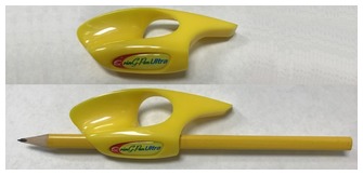 Grip de crayon Grandee Corp, série Ring-Pen Ultra Jaune (Petit)