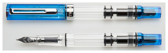 Stylo plume TWSBI, série Eco Bleu transparent