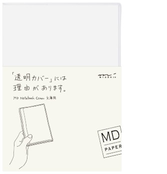 Couverture à carnet (A6) Midori, série Clear Cover Transparent