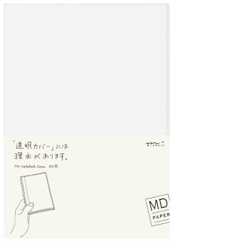 Couverture à carnet (A5) Midori, série Clear Cover Transparent