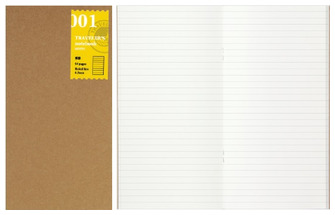 Recharge de carnet Traveler's Company, série Notebook Refill Blanc (Ligné, 110mm x 210mm)