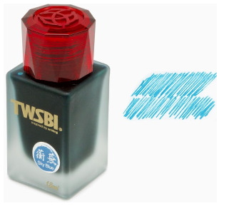Bouteille d'encre TWSBI, série 1791 Inks 18ml Encre Sky Blue