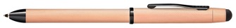 Stylo multifonction Cross, série Tech-3+ Or rose brossé BKT avec stylus