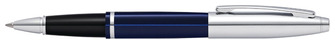 Stylo bille roulante Cross, série Calais Bleu/Chrome