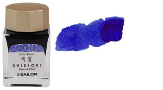 Bouteille d'encre Sailor, série Shikiori Encre bleue (Nioi Sumire) - 20ml