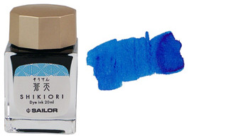 Bouteille d'encre Sailor, série Shikiori Encre Bleue (Souten) - 20ml