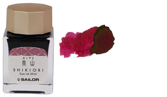 Bouteille d'encre Sailor, série Shikiori Encre Rouge (Oku-Yama) - 20ml