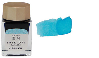 Bouteille d'encre Sailor, série Shikiori Encre Bleue (Yuki-Akari) - 20ml