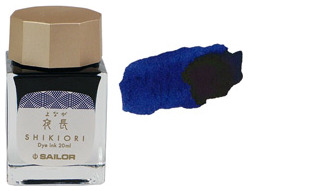 Bouteille d'encre Sailor, série Shikiori Four Seasons Encre Bleue (Yonaga) - 20ml
