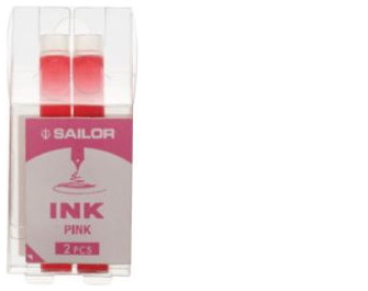 Cartouche d'encre Sailor, série Compass Color Ink Cartridges Encre rose (Boîte de 2)