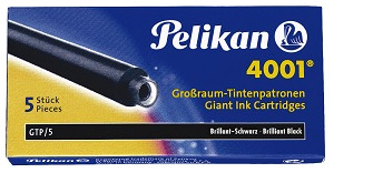 Cartouche d'encre Pelikan, série Refill & ink Encre noire (Longue)