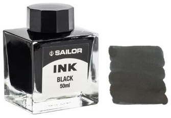 Bouteille d'encre Sailor, série Recharge & encre Encre noire (50ml)