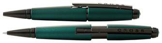 Stylo bille roulante rétractable Cross, série Edge Vert BKT