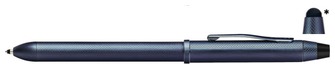 Stylo multifonction Cross, série Tech3+ PVD bleu foncé avec stylus