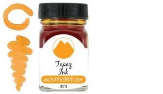 Bouteille d'encre Monteverde, série Gemstone Ink Collection Encre Topaz - 30ml