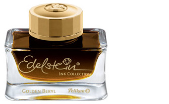 Bouteille d'encre Pelikan, série Encre Edelstein Encre Dorée  (Golden Beryl) 