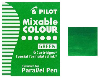 Pilot Ink cartridge, Parallel series Green ink