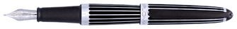 Stylo plume Diplomat, série Aero Noir (Stripes)