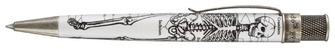 Stylo bille roulante rétractable Retro 51, série Tornado Dr Gray Noir & Blanc