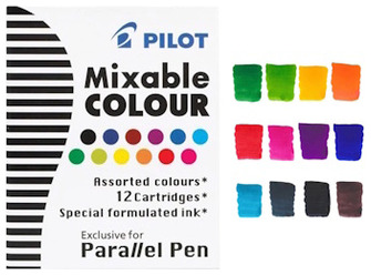 Pilot Ink cartridge, Parallel series Varied color inks