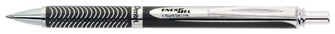 Stylo encre gel rétractable Pentel, série EnerGel Alloy Noir