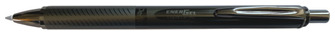 Stylo encre gel rétractable Pentel, série EnerGel Alloy Gun métal/Brun