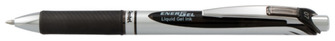 Stylo encre gel rétractable Pentel, série EnerGel Encre noire (Metal tip)