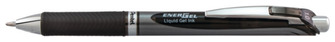 Stylo encre gel rétractable Pentel, série EnerGel Encre noire (Metal tip)
