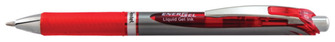 Stylo encre gel rétractable Pentel, série EnerGel Encre rouge* (Metal tip)