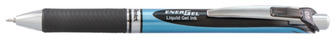 Stylo encre gel rétractable Pentel, série EnerGel Encre noire (Needle tip)