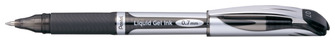 Stylo encre gel Pentel, série EnerGel Capped Refillable Encre noire (Metal tip)